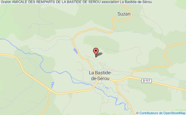 plan association Amicale Des Remparts De La Bastide De Serou La    Bastide-de-Sérou