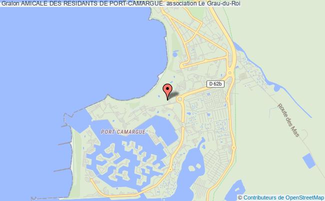 plan association Amicale Des Residants De Port-camargue. Le Grau-du-Roi