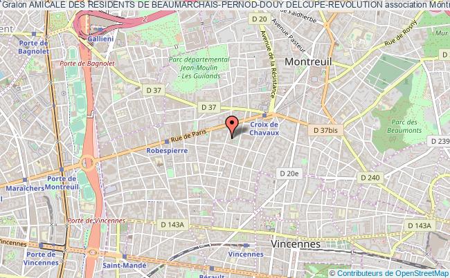 plan association Amicale Des Residents De Beaumarchais-pernod-douy Delcupe-revolution Montreuil