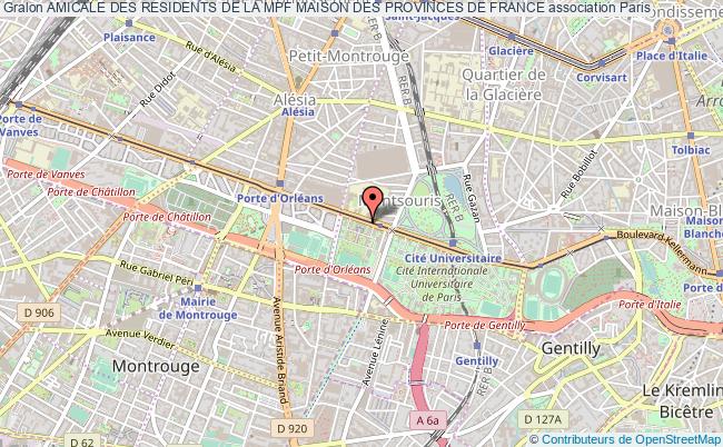 plan association Amicale Des Residents De La Mpf Maison Des Provinces De France Paris