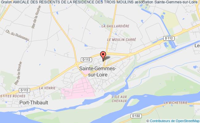 plan association Amicale Des Residents De La Residence Des Trois Moulins Sainte-Gemmes-sur-Loire