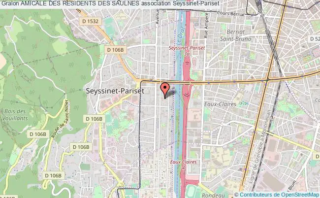 plan association Amicale Des Residents Des Saulnes Seyssinet-Pariset