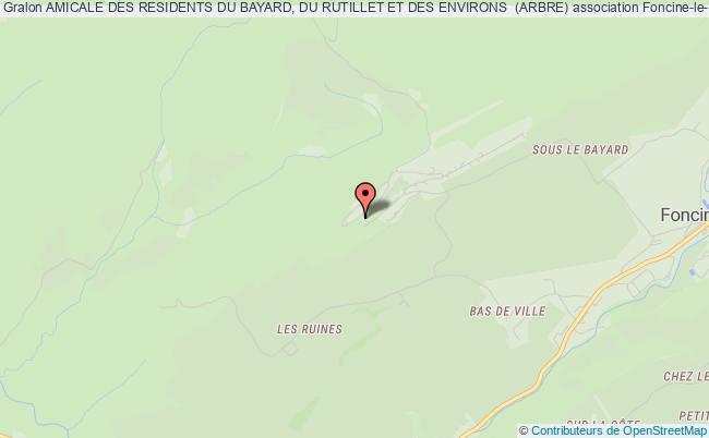 plan association Amicale Des Residents Du Bayard, Du Rutillet Et Des Environs  (arbre) Foncine-le-Haut