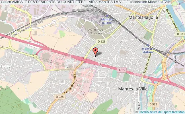 plan association Amicale Des Residents Du Quartier Bel-air A Mantes-la-ville Mantes-la-Ville