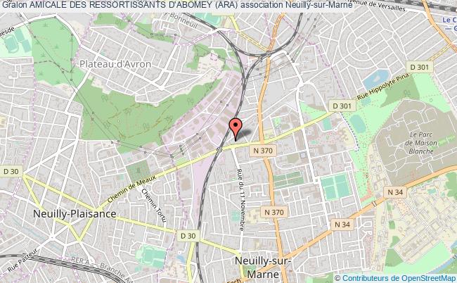 plan association Amicale Des Ressortissants D'abomey (ara) Neuilly-sur-Marne