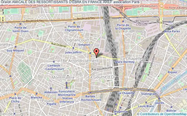 plan association Amicale Des Ressortissants D'ebra En France Aref Paris