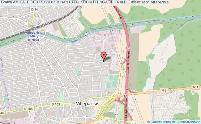 plan association Amicale Des Ressortissants Du Kourittenga De France Villeparisis