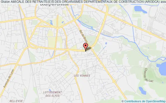 plan association Amicale Des Retraite(e)s Des Organismes Departementaux De Construction (arodca) Bourg-en-Bresse