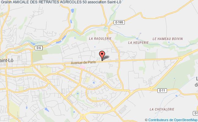plan association Amicale Des Retraites Agricoles 50 Saint-Lô