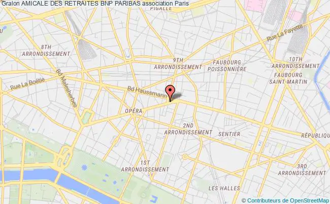plan association Amicale Des Retraites Bnp Paribas Paris