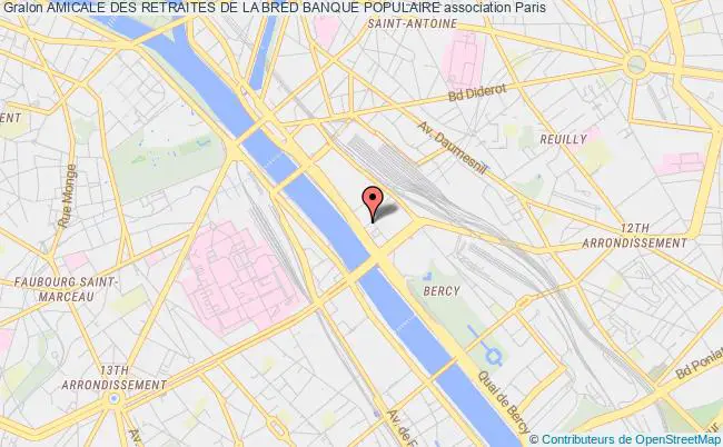 plan association Amicale Des Retraites De La Bred Banque Populaire Paris