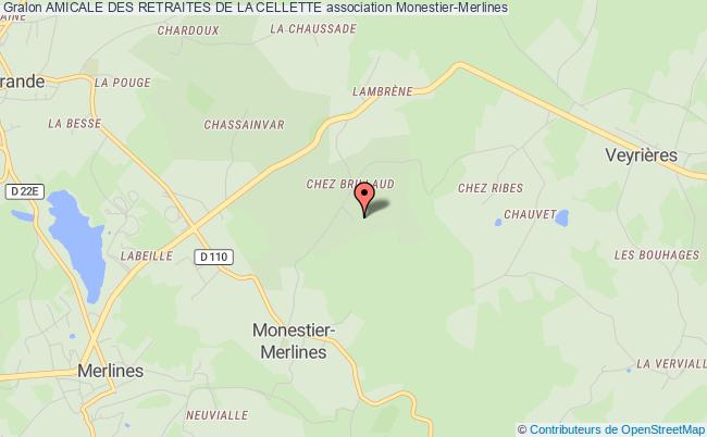 plan association Amicale Des Retraites De La Cellette Monestier-Merlines