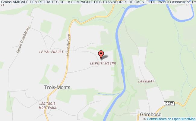 plan association Amicale Des Retraites De La Compagnie Des Transports De Caen Et De Twisto Trois-Monts