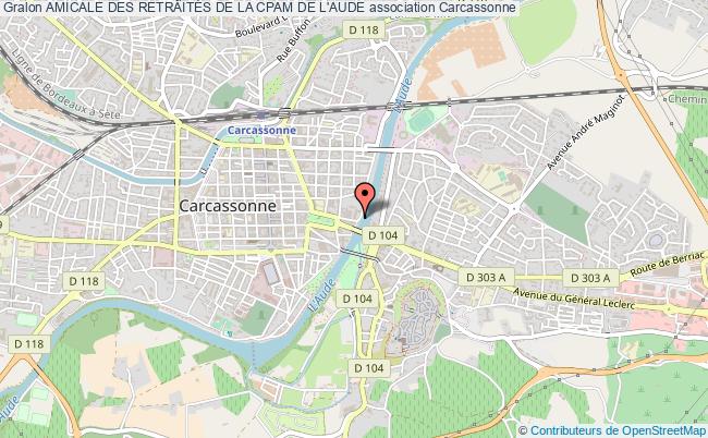 plan association Amicale Des RetraitÉs De La Cpam De L'aude Carcassonne