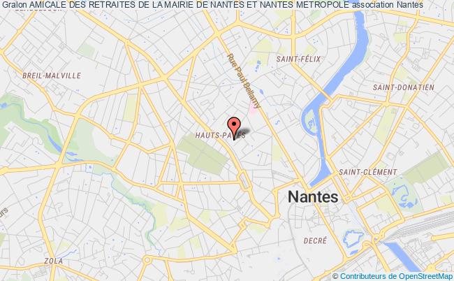 plan association Amicale Des Retraites De La Mairie De Nantes Et Nantes Metropole Nantes