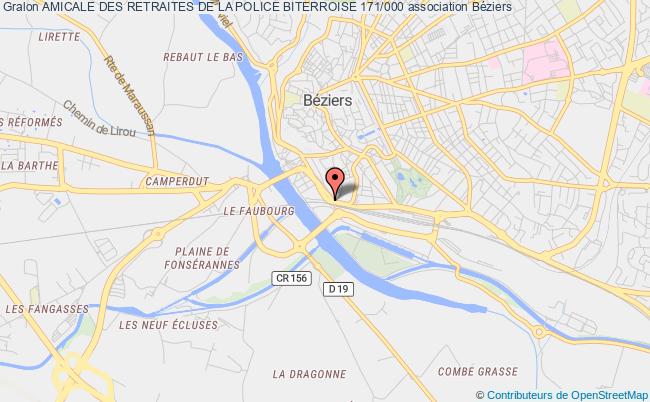 plan association Amicale Des Retraites De La Police Biterroise 171/000 Béziers