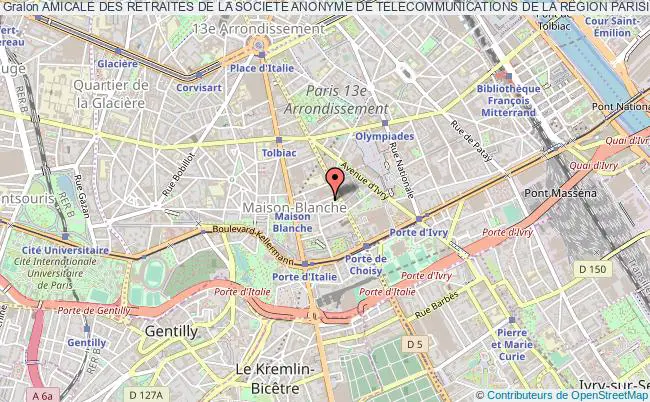 plan association Amicale Des Retraites De La Societe Anonyme De Telecommunications De La Region Parisienne Paris