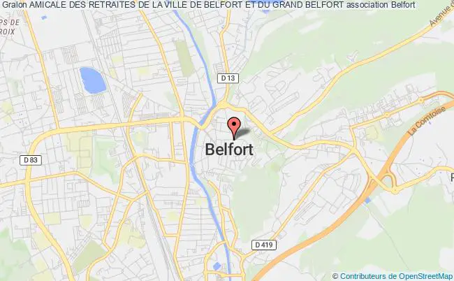 plan association Amicale Des Retraites De La Ville De Belfort Et Du Grand Belfort Belfort