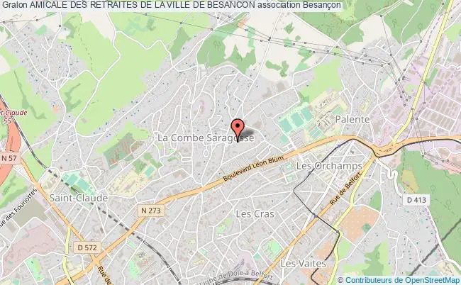 plan association Amicale Des Retraites De La Ville De Besancon Besançon