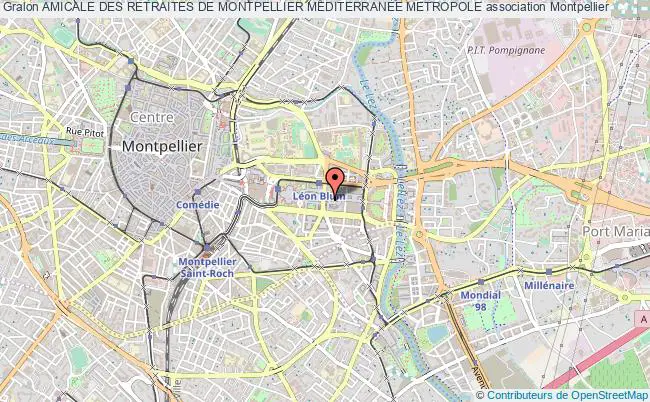 plan association Amicale Des Retraites De Montpellier Mediterranee Metropole Montpellier cedex 2