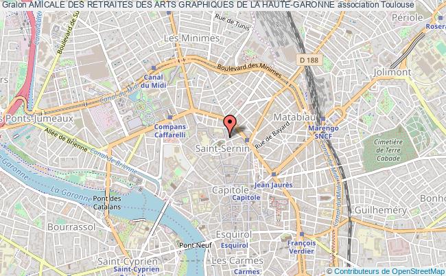 plan association Amicale Des Retraites Des Arts Graphiques De La Haute-garonne Toulouse
