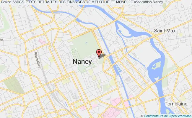 plan association Amicale Des Retraites Des Finances De Meurthe-et-moselle Nancy
