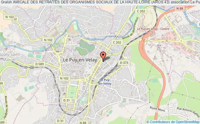 plan association Amicale Des Retraites Des Organismes Sociaux De La Haute-loire (aros 43) Le    Puy-en-Velay