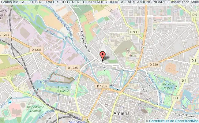 plan association Amicale Des Retraites Du Centre Hospitalier Universitaire Amiens Picardie Amiens