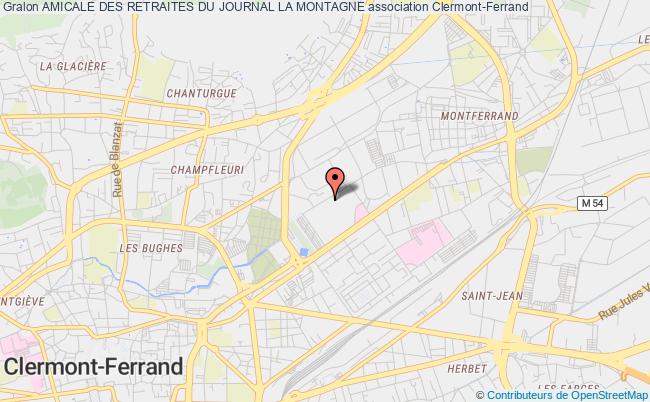 plan association Amicale Des Retraites Du Journal La Montagne Clermont-Ferrand