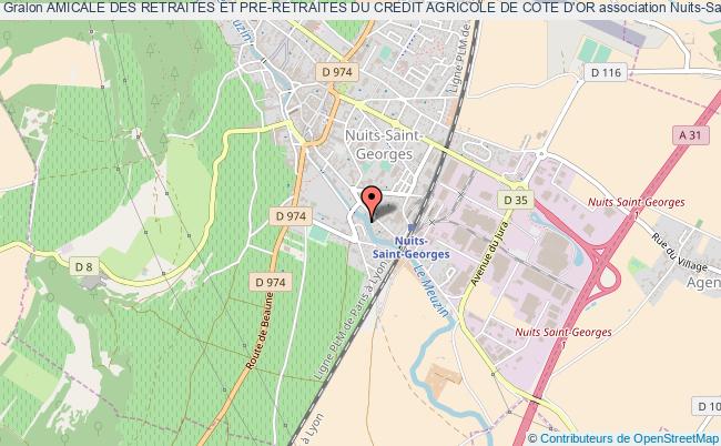 plan association Amicale Des Retraites Et Pre-retraites Du Credit Agricole De Cote D'or Nuits-Saint-Georges