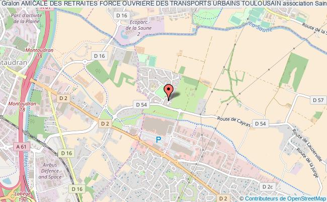 plan association Amicale Des Retraites Force Ouvriere Des Transports Urbains Toulousain Saint-Orens-de-Gameville