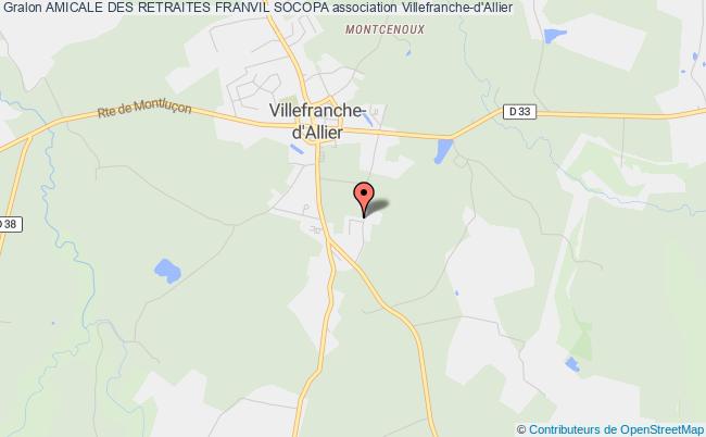 plan association Amicale Des Retraites Franvil Socopa Villefranche-d'Allier