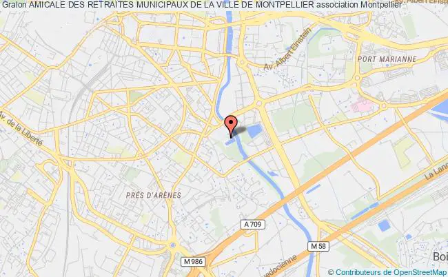 plan association Amicale Des Retraites Municipaux De La Ville De Montpellier Montpellier cedex 2