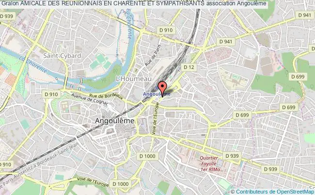 plan association Amicale Des Reunionnais En Charente Et Sympathisants Angoulême