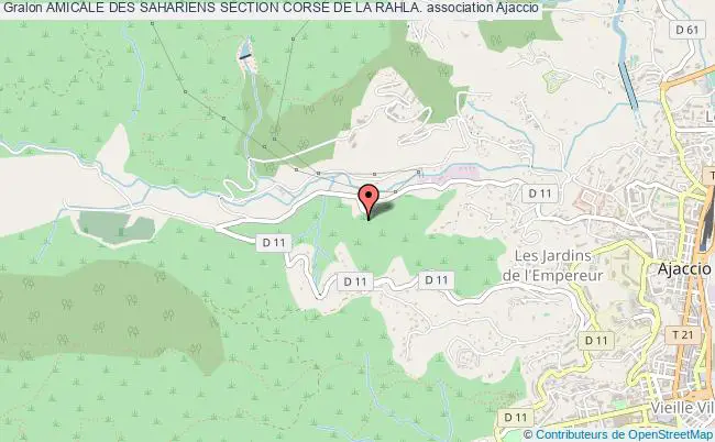 plan association Amicale Des Sahariens Section Corse De La Rahla. Ajaccio