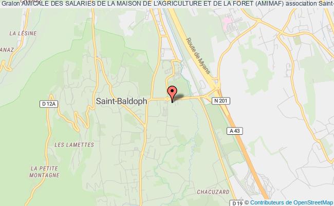 plan association Amicale Des Salaries De La Maison De L'agriculture Et De La Foret (amimaf) Saint-Baldoph