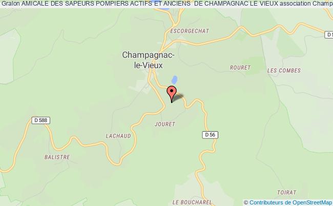 plan association Amicale Des Sapeurs Pompiers Actifs Et Anciens  De Champagnac Le Vieux Champagnac-le-Vieux