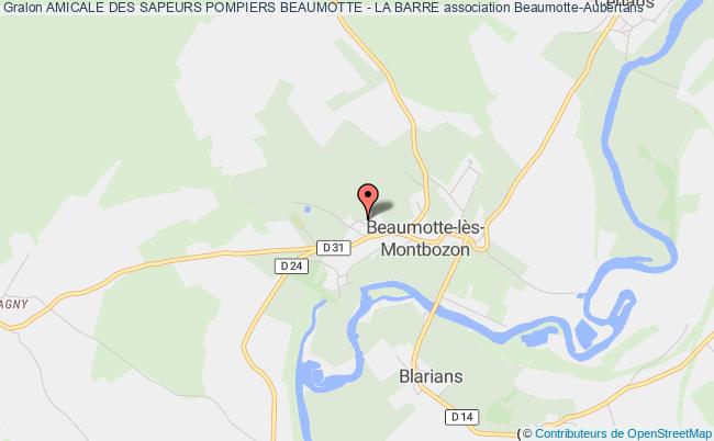 plan association Amicale Des Sapeurs Pompiers Beaumotte - La Barre Beaumotte-Aubertans