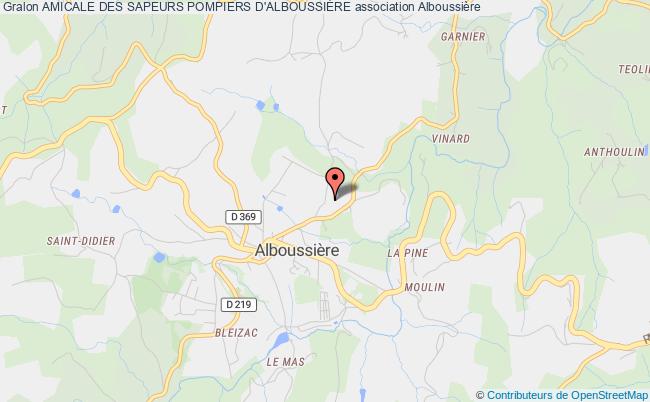 plan association Amicale Des Sapeurs Pompiers D'alboussiÉre Alboussière