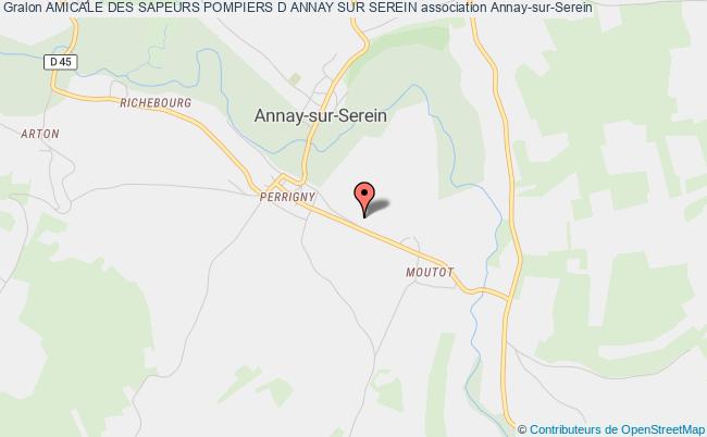 plan association Amicale Des Sapeurs Pompiers D Annay Sur Serein Annay-sur-Serein