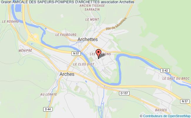 plan association Amicale Des Sapeurs-pompiers D'archettes Archettes