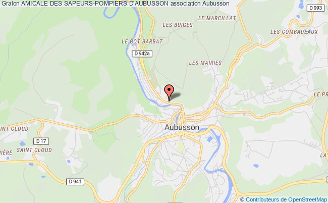 plan association Amicale Des Sapeurs-pompiers D'aubusson Aubusson