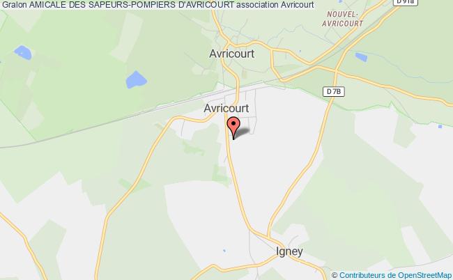 plan association Amicale Des Sapeurs-pompiers D'avricourt Avricourt
