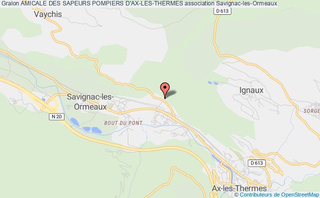 plan association Amicale Des Sapeurs Pompiers D'ax-les-thermes Savignac-les-Ormeaux