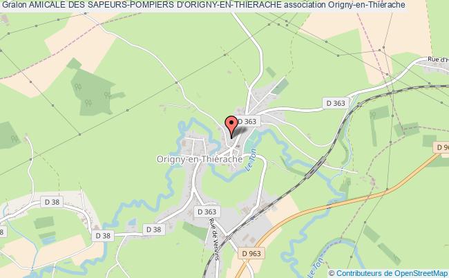 plan association Amicale Des Sapeurs-pompiers D'origny-en-thierache Origny-en-Thiérache