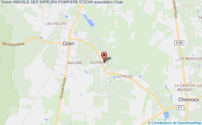plan association Amicale Des Sapeurs Pompiers D'ozan Ozan