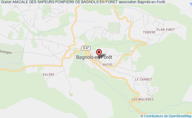 plan association Amicale Des Sapeurs Pompiers De Bagnols En Foret Bagnols-en-Forêt