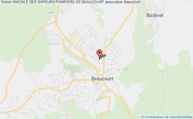 plan association Amicale Des Sapeurs Pompiers De Beaucourt Beaucourt