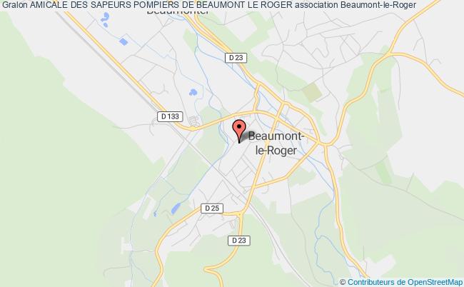 plan association Amicale Des Sapeurs Pompiers De Beaumont Le Roger Beaumont-le-Roger
