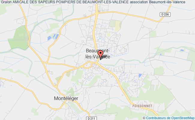 plan association Amicale Des Sapeurs Pompiers De Beaumont-les-valence Beaumont-lès-Valence